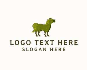 Horse Topiary Plant Logo