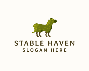 Horse Topiary Plant logo design