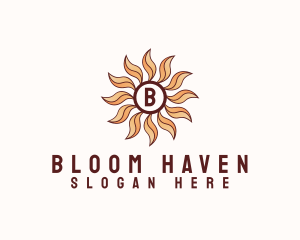 Morning Bloom Sun logo design