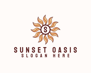 Morning Bloom Sun logo design