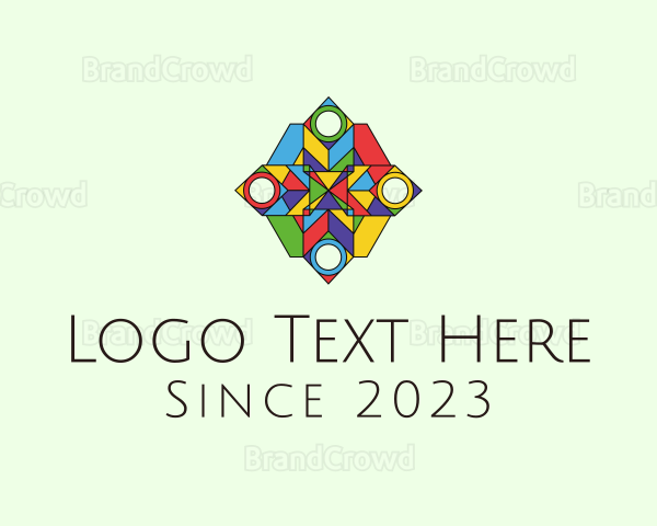 Mosaic Glass Pattern Logo