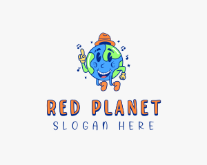 Dancing Planet Earth logo design