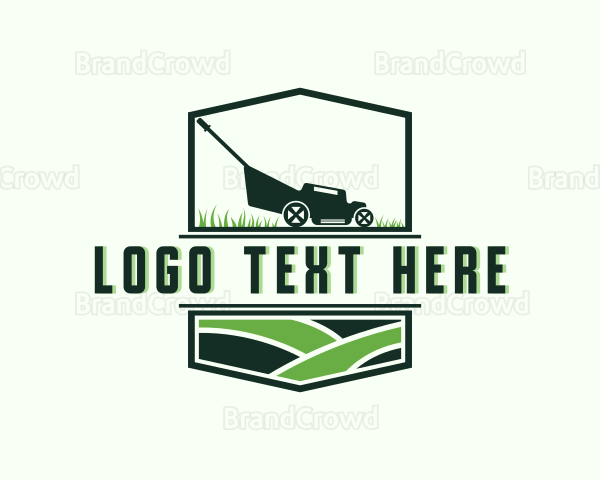 Grass Lawn Landscaping Logo