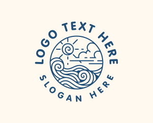 Ocean - Ocean Waves Vacation logo design