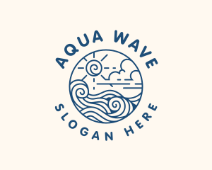 Ocean Waves Vacation logo design