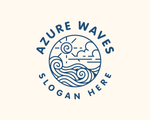 Ocean Waves Vacation logo design