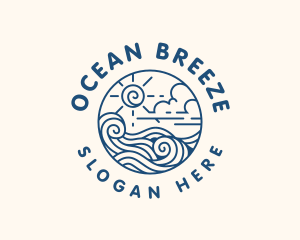 Ocean Waves Vacation logo design