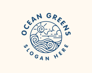 Ocean Waves Vacation logo design