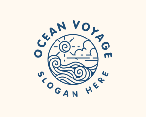 Ocean Waves Vacation logo design