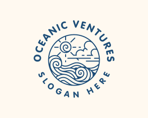 Ocean Waves Vacation logo design