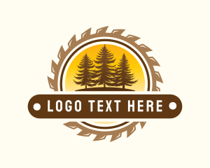 Saw  Blade - Saw Logging Woodwork logo design