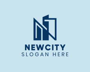 City Letter N  logo design