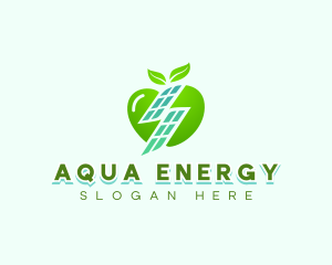 Apple Solar Panel Energy logo design