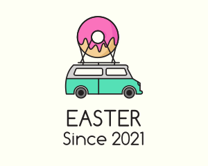 Donut Food Truck  logo design