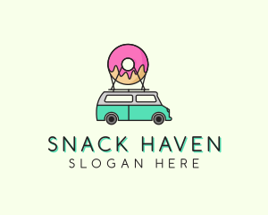 Donut Food Truck  logo design