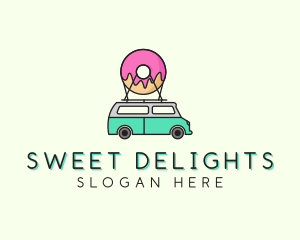 Donut Food Truck  logo design