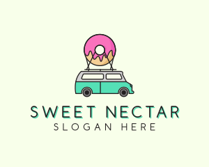 Donut Food Truck  logo design