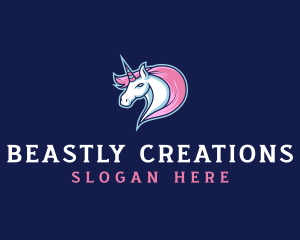 Creature - Unicorn Gaming Creature logo design