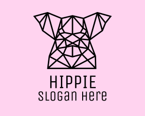 Simple Pig Line Art Logo
