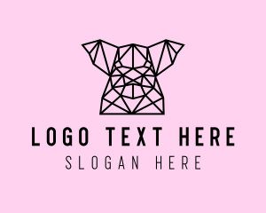 Outline - Simple Pig Line Art logo design