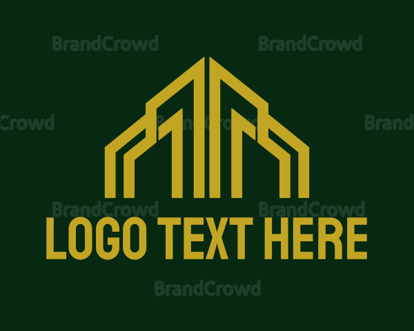 Gold Geometric City Logo