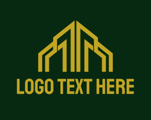 Gold - Gold Geometric City logo design