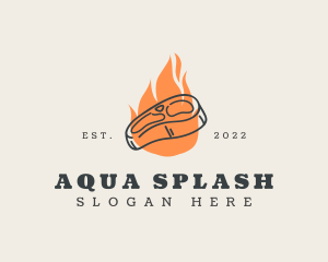 Fire Steak House logo design