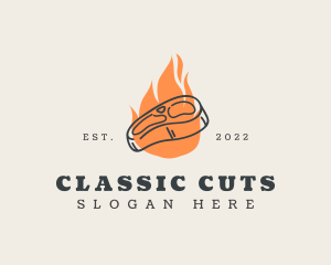 Fire Steak House logo design