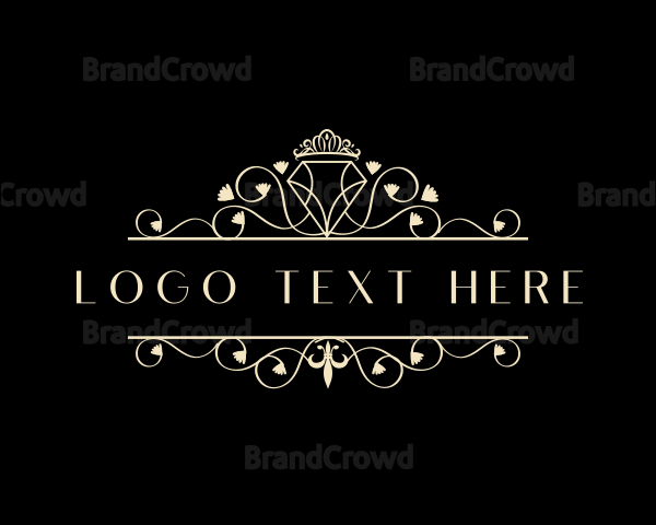 Luxury Diamond Crown Jewelry Logo