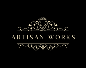 Craftsmanship - Luxury Diamond Crown Jewelry logo design