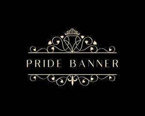 Luxury Diamond Crown Jewelry logo design