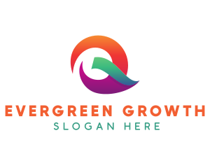 Growing - Modern Wave Letter Q logo design