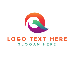 Herbal - Modern Wave Letter Q logo design