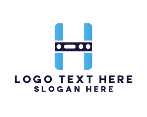 Wireless - Blue H Component logo design