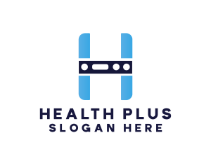 Blue H Component logo design