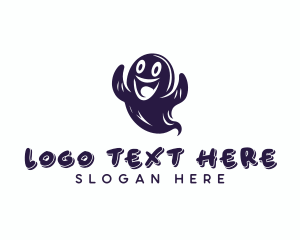 Ghost - Spooky Horror Ghost logo design