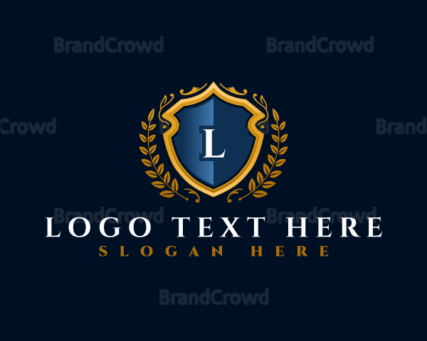 Luxury Shield Wreath Logo