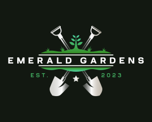 Shovel Gardening Yard logo design