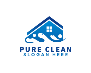 Disinfecting - House Water Cleaning logo design