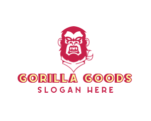 Gorilla Bandana Scarf logo design