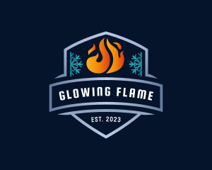 Fire Ice Thermal Shield  logo design