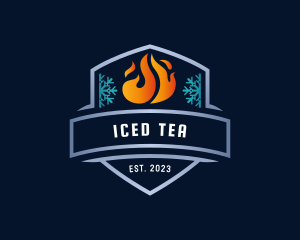 Fire Ice Thermal Shield  logo design