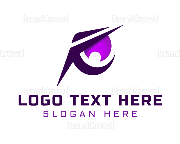 Purple Sharp Eye Esports Logo