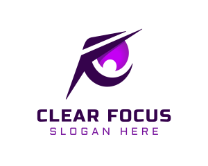 Focus - Purple Sharp Eye Esports logo design