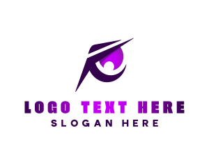 Gamer - Purple Sharp Eye Esports logo design