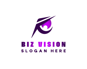 Purple Sharp Eye Esports logo design