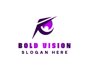 Purple Sharp Eye Esports logo design