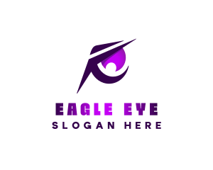 Purple Sharp Eye Esports logo design