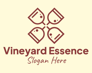 Wine Glass Windmill logo design