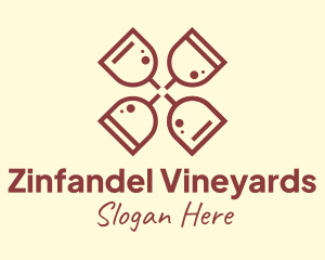 Wine Glass Windmill logo design